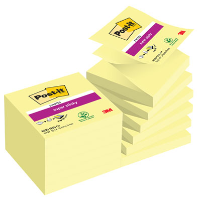 POST-IT RICAMBIO Z-NOTES SUPER STICKY GIALLO CANARY 76X76