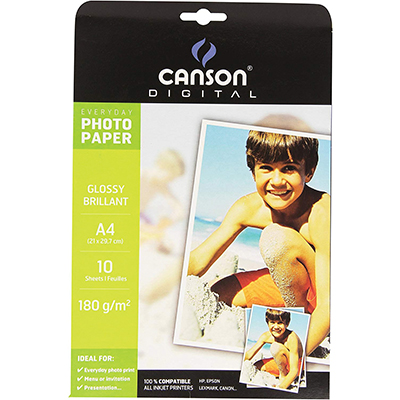 CARTA CANSON GLOSSY PAPER 180G A4 FG.10