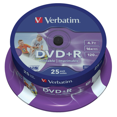 DVD+R 16X VERBATIM 4.7 GB CAMPANA PZ.25