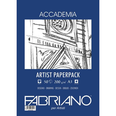 BLOCCO FABRIANO ACCADEMIA ARTIST FG.50 GR.200 A3